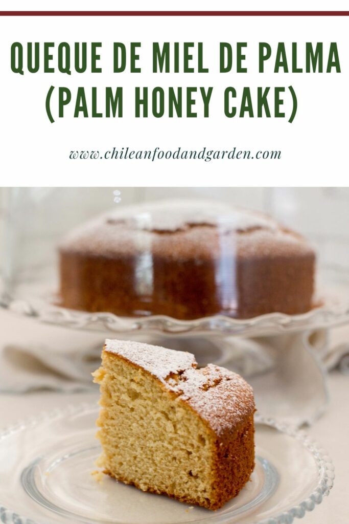Pin for queque de miel de palma (palm honey cake)