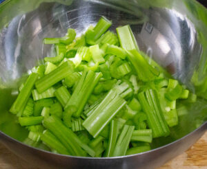 Chopped celery.