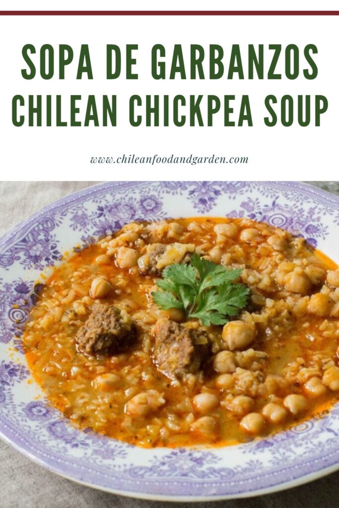 Pin for Sopa de Garbanzos Chilean Chickpea Soup