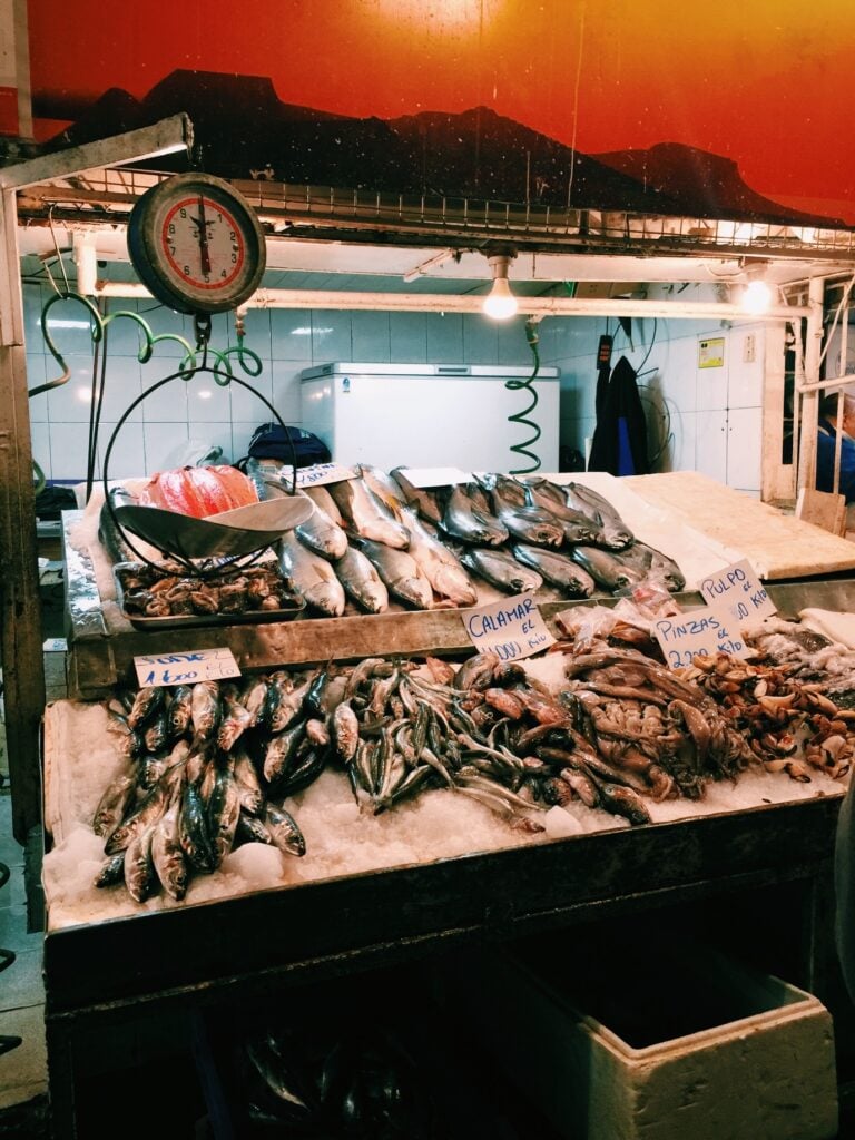 Fresh fish market.