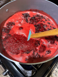 Blackberry foam.
